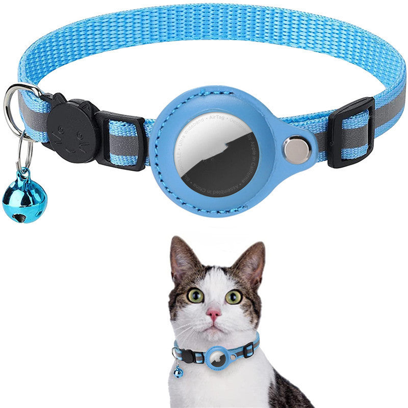 Reflective Nylon AirTag Collar for Cats & Dogs