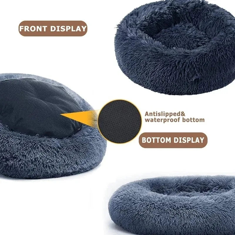 Round Dog Bed & Cat Bed – Plush, Washable, and Perfect for All Seasons