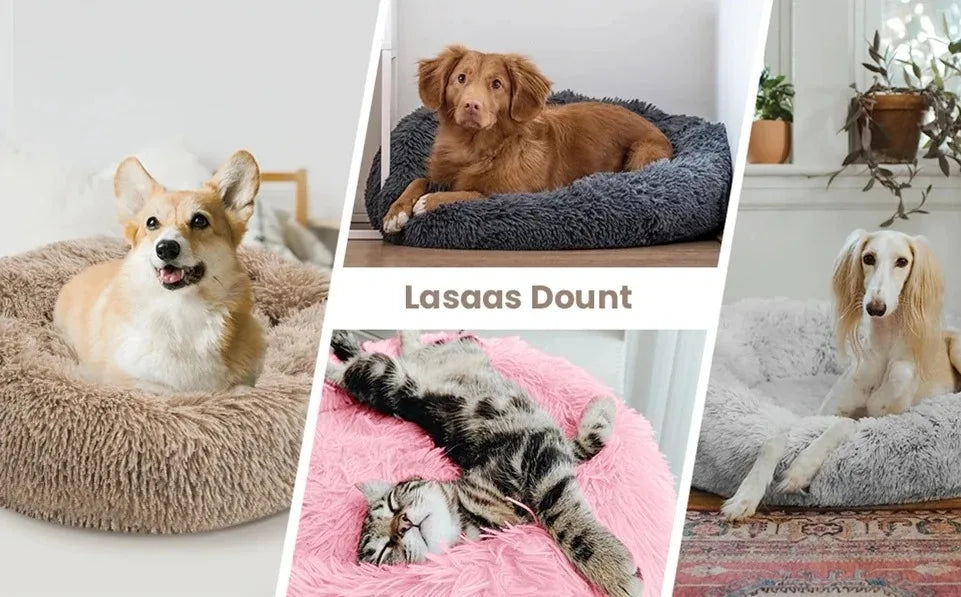 Round Dog Bed & Cat Bed – Plush, Washable, and Perfect for All Seasons