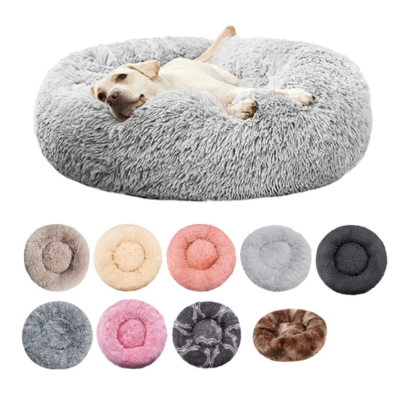 Round Dog Bed & Cat Bed – Plush, Washable, and Perfect for All Seasons
