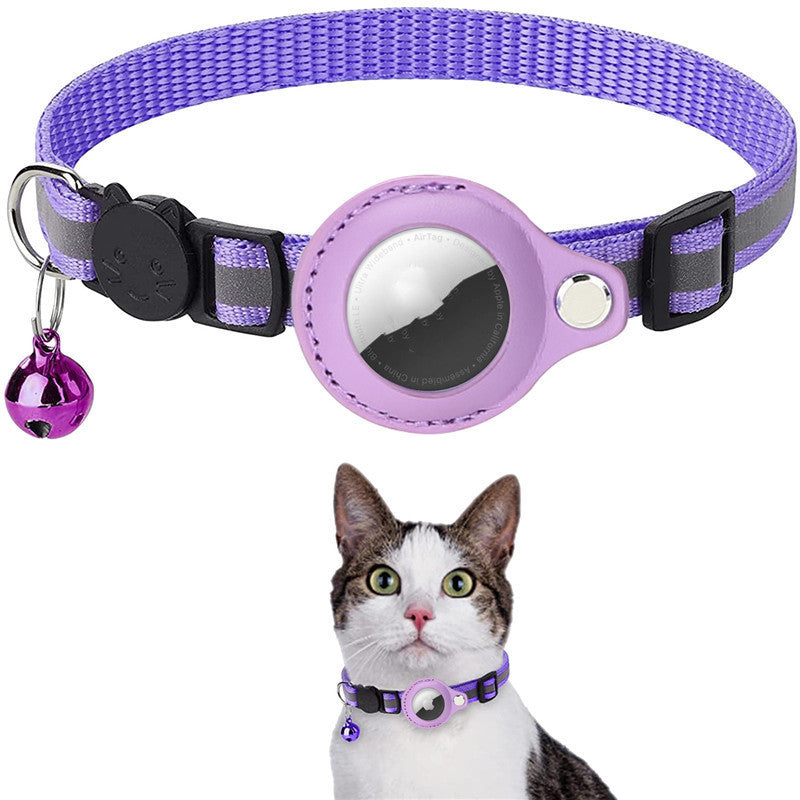 Reflective Nylon AirTag Collar for Cats & Dogs