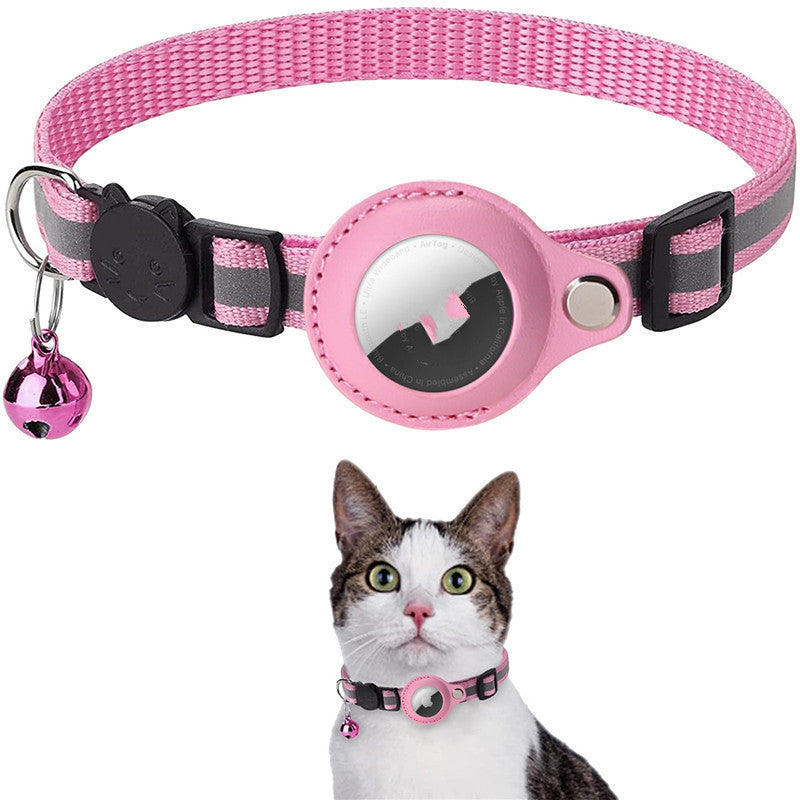 Reflective Nylon AirTag Collar for Cats & Dogs