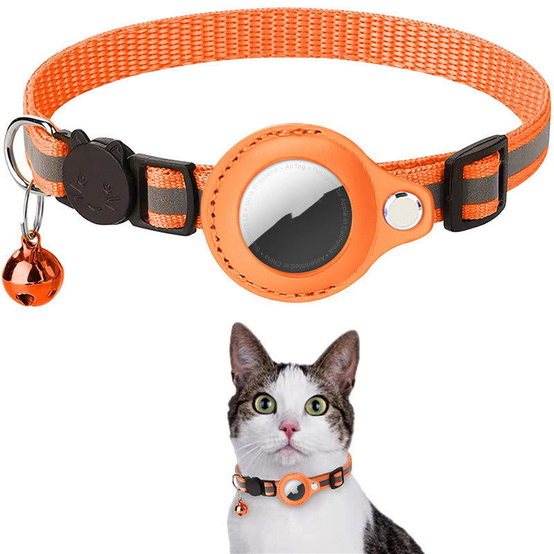 Reflective Nylon AirTag Collar for Cats & Dogs