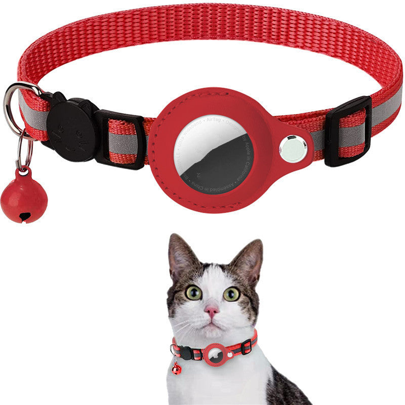 Reflective Nylon AirTag Collar for Cats & Dogs