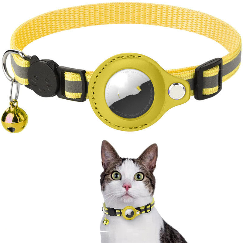 Reflective Nylon AirTag Collar for Cats & Dogs